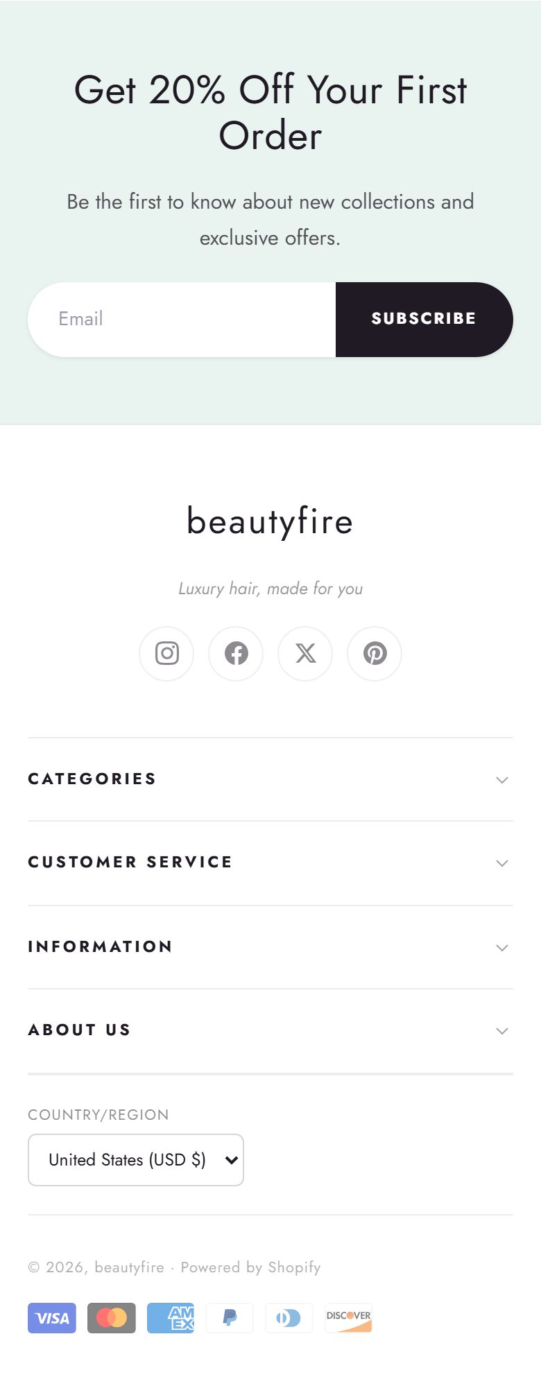 Footer on a phone